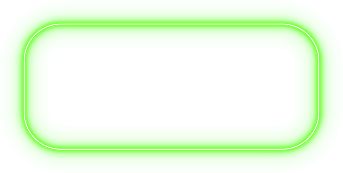 Glowing Green Neon Curved Corner Rectangle Outline